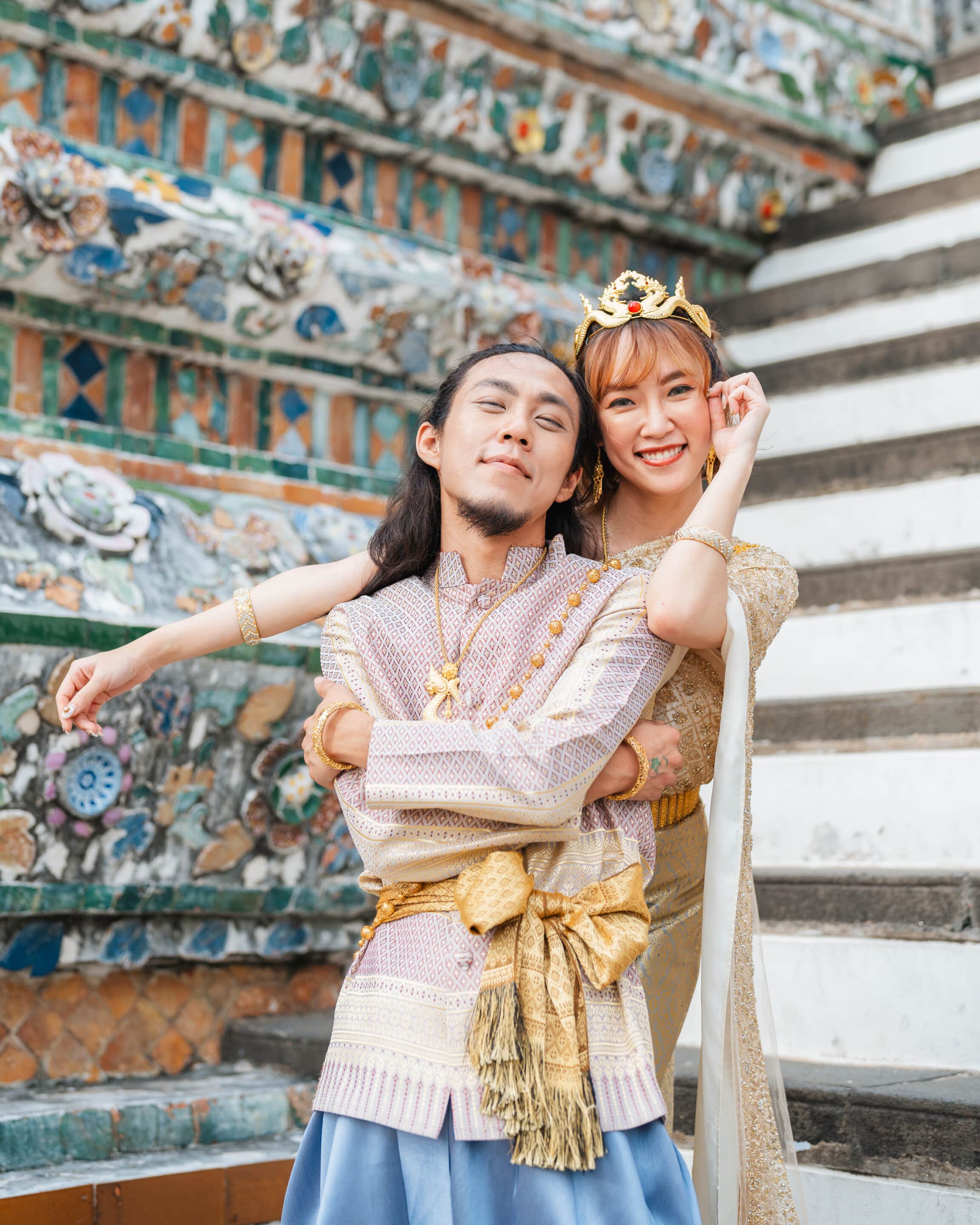 couple in Thai costumes